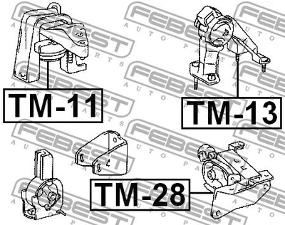 FEBEST 2000-2006 Toyota Matrix Rear Engine Mount TM-13 - Image 1 of 2
