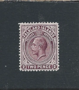 FALKLAND IS 1912-20 2d DEEP REDDISH PURPLE LINE PERF 14 MINT SG 62a CAT £425 - Picture 1 of 2