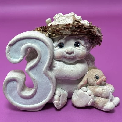 De colección 1995 Dreamsicle "Tercer Cumpleaños" Ángulo Querubín Por Kristin Haynes 2 "Alto Foto 1 de 4