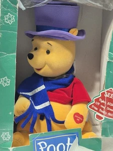 Telco Motion-ettes Winnie Pooh Zylinder Ferkel animiert Musical Weihnachten Disney - Bild 1 von 10