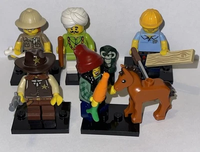 Lego Minifigure Lot Series 13: Carpenter,Sheriff,Snake Charmer, Paleontologist - Image 1 of 4