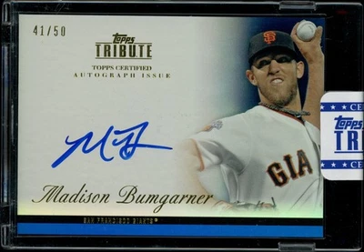 2012 Topps Tribute #TA-MB2 Madison Bumgarner Auto # /50 GIANTS - Image 1 of 2