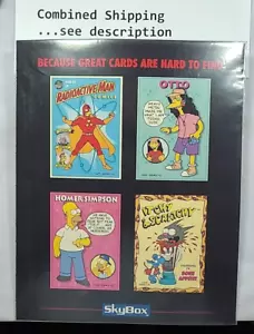 SKYBOX 1993 The Simpsons Trading Card Uncut Dealer Sheet 8"x 10" ask4bud comic - Picture 1 of 2