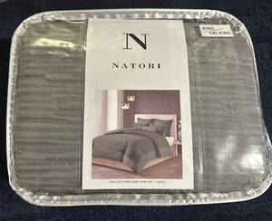 Natori Home Hanae KING/CalKing 3-teiliges Bettbezugsset GRAU - Bild 1 von 3