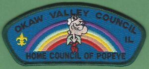 OKAW VALLEY COUNCIL 116 HOME COUNCIL OF POPEYE BOY SCOUT CSP PATCH S7B