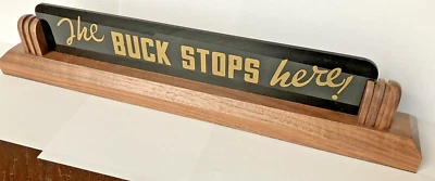 Placa de escritorio Harry Truman réplica Buck Stops Here Foto 1 de 2