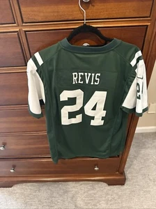 NY JETS Reebok On Field NFL Jersey Youth XL #24 Darrelle Revis-sewn on lettering - Picture 1 of 6