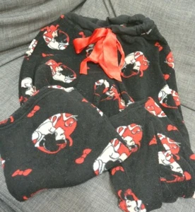DISNEY Women's Snow White Thick Fleece Pajama Pants PJs Size M - Picture 1 of 10