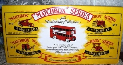 1988 Matchbox Commemorative Series of Five Fire Truck Tractor Roller  MIB - Image 1 of 2