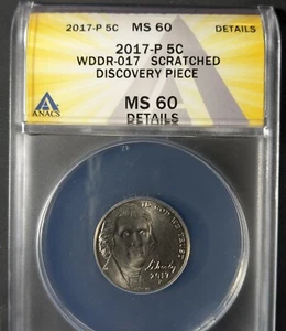 2017-P DOUBLED DIE REVERSE WDDR-017 JEFFERSON NICKEL EXTREMELY RARE - Picture 1 of 4