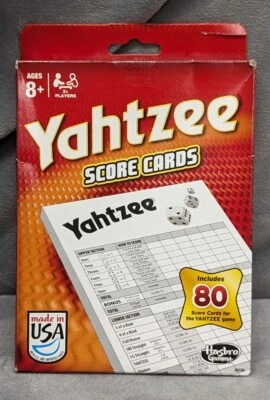 NEW Hasbro Gaming 06100 Yahtzee Game Score Pads 80 Sheets - Image 1 of 3