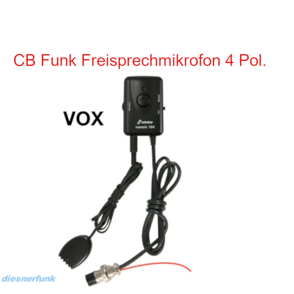 STABO Voxmic 104 Vox Freisprech Mikrofon für CB Funk Stabo 4Pol. XM 3044 3082 - Bild 1 von 1