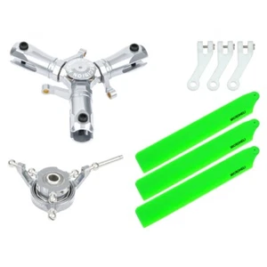 Juego de conversión de cuchillas de plástico verde triple CNC Microheli - OMP HOBBY M1 / EVO - Imagen 1 de 2