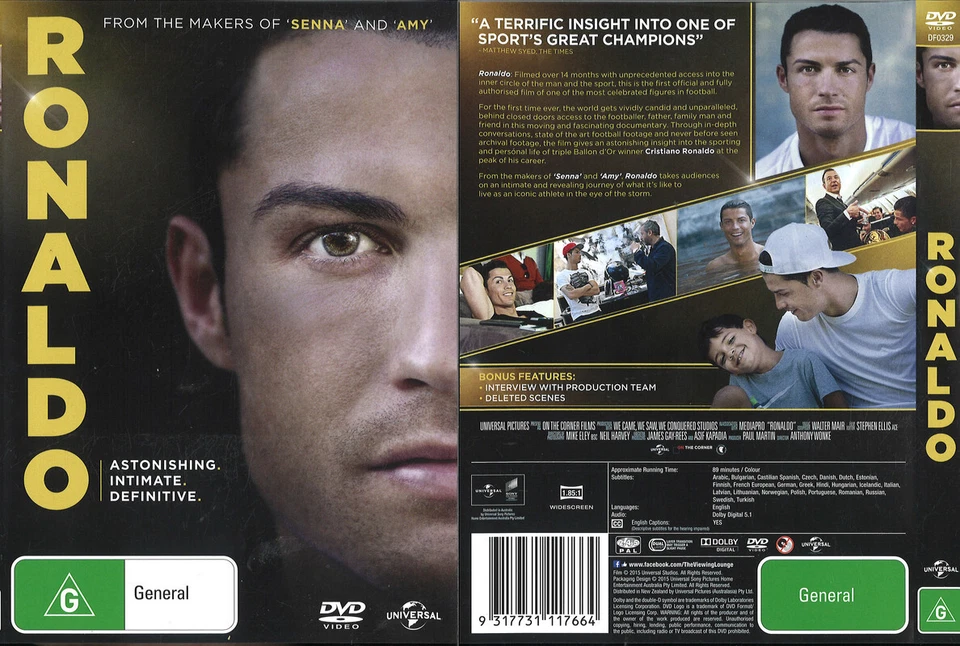 92D NEW SEALED DVD Region 4 RONALDO - image 1 of 1