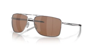 Oakley GAUGE 8 L POLARIZED Sunglasses OO4124-0962 Chrome Frame W/ PRIZM Tungsten - Picture 1 of 8
