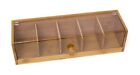 Lipper International 8187 Bamboo Wood and Acrylic Tea Box with 5 Sections 14