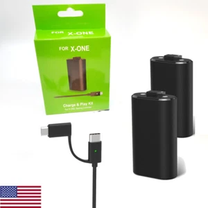 Rechargeable Battery Pack For XBox One X/S Series X/S Controller & Charger Cable - Picture 1 of 13