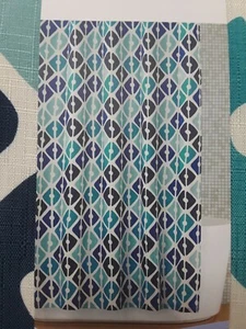New Quatrefoils Alluring Uruba Blue Fabric Shower Curtain 70x72 NIP - Picture 1 of 6