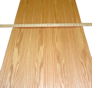 Red Oak wood veneer 24" x 48" with peel and stick adhesive PSA backer A grade - Picture 1 of 12