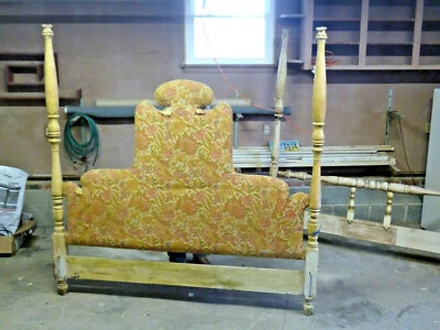 True Vintage Solid Wood King Bedframe for Refurbishing--HEAVY-Craftsmans Project - Image 1 of 4