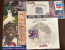 HANK AARON - 715 25th Anniversary Collection - Ticket, CD & Commemorative Pin￼