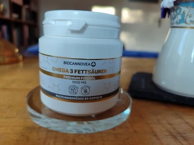 Omega 3 Fettsäuren, Premium Fischöl, 1000mg / Kapsel von Biocannovea - Bild 1 von 4