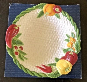 New In Box Fitz & Floyd PEPPER GOURMET Large Serving Bowl #2058/354 - Picture 1 of 12