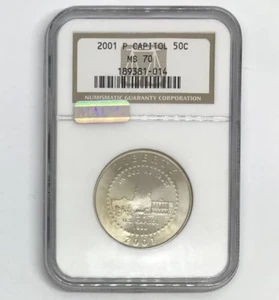 2001 P Capitol Half Dollar NGC & MAC MS70 **Rev. Tye's Coin Stache** #101464 - Picture 1 of 4