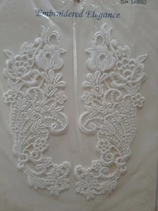 Embroidered Elegance Lace Collar New White Fancy Crafts Dress Vintage - Picture 1 of 2