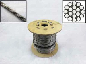 Stainless Steel Wire Rope Cable 1MM 100M Length (Marine Grade 1 x 19 Rigging) - Picture 1 of 1