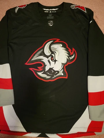 NHL Adidas Primegreen Buffalo Sabres Goathead Alternate Hockey Jersey, Size 56 Cover
