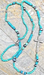 Silpada N3028 925 Sterling Silvr Howlite Pearl Pyrite Ideal Cross Necklace - Picture 1 of 12