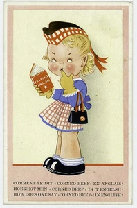 Vintage Postcard Imprime En Belgique French Postcard - Picture 1 of 2