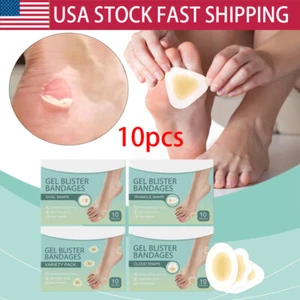 10pcs High Heels Gel Blister Bandages Breathable Protection Pad for Foot Skin - Picture 1 of 13