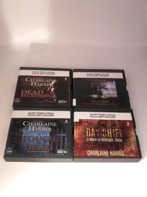 Audio Books CD Lot of 4 Author Charlaine Harris Fantasy Novels Unabridged - Imagem 1 de 4