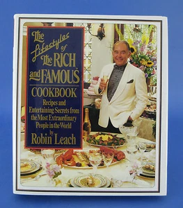 Robin Leach Lifestyles Rich Famous Cookbook Celebrity Recipes Hardcover - Imagen 1 de 2