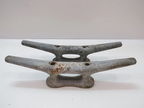 Pair 12 inch Wilcox Crittenden Cast Iron Boat Dock Cleats Door Handles (D4C614B) Cover