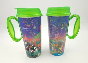 2024 Walt Disney World Resort Reusable Refillable Mug Mickey Travel Cup LOT OF 2 - Picture 1 of 4