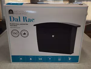 Architectural Mailboxe Dal Rae Galvanized Wall-Mount Black Mailbox Lock Keys New - Picture 1 of 5