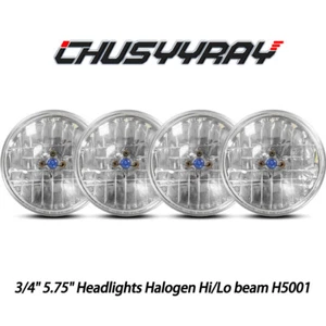 Fit Mercury Cougar 1967-76 Monterey Comet 5.75" Headlights Halogen Hi/Lo 4PC US - Picture 1 of 11