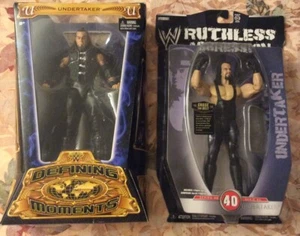 MATTEL & JAKKS PACIFIC UNDERTAKER LOT (2) DEFINING MOMENTS & RUTHLESS AGGRESSION - Picture 1 of 9