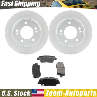 Rear Brake Rotors & Ceramic Brake Pads Kit For 2018 Hyundai Elantra GT - Image 1 of 4