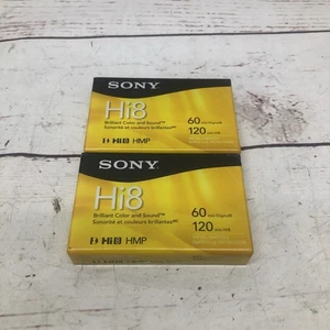 Sony Hi8 Digital Video Cassette Tape 2 Pack Tapes New Sealed P6120HMPR Yellow Pk - Picture 1 of 6