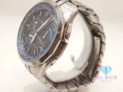 Мужские наручные часы CASIO OCEANUS MANTA Radio Solar Date OCW S1400 черные серебристые - Изображение 1 из 4