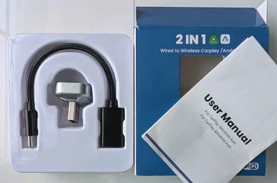 2-in-1 Wireless CarPlay Android Auto Adapter Plug & Play USB  für iPhone Android - Bild 1 von 4