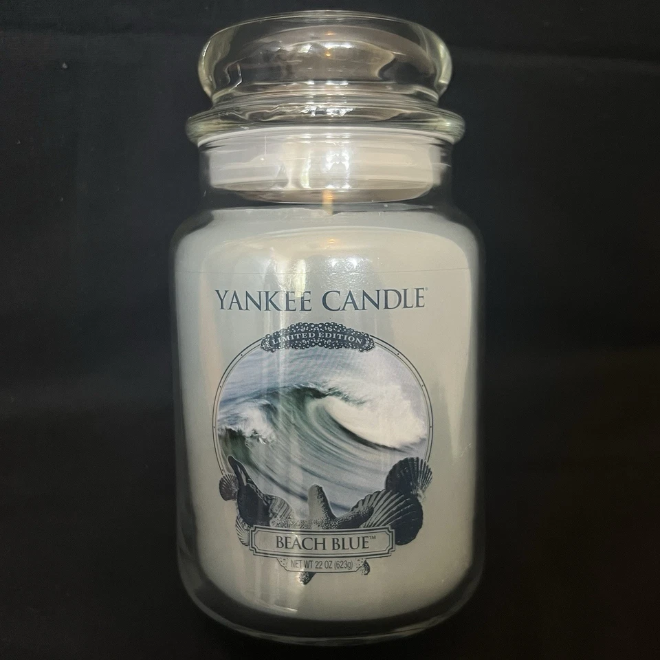 Yankee Candle BEACH BLUE 2013 LIMITED EDITION 22oz VERY HTF! NEW/FRESH - Image 1 of 4