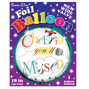 Simon Elvin Cheerio You'll Be Missed Circle Folienballon / One Size Mehrfarbig - Bild 1 von 1