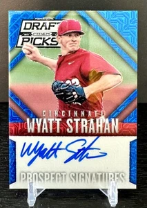 2014 Panini Prizm #38 Wyatt Strahan Prospect Signatures Prizms Blue Mojo /75 - Picture 1 of 2