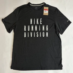 Nike Rise 365 Men's Running Shirt Black Short Sleeve Size Large FZ1129-010 - Picture 1 of 4