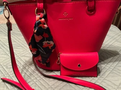 🌸 Nanette Lepore Giana Cartera Bandolera Bufanda Portatarjetas Color Rosa NUEVO SIN ETIQUETAS 🌸 Foto 1 de 4